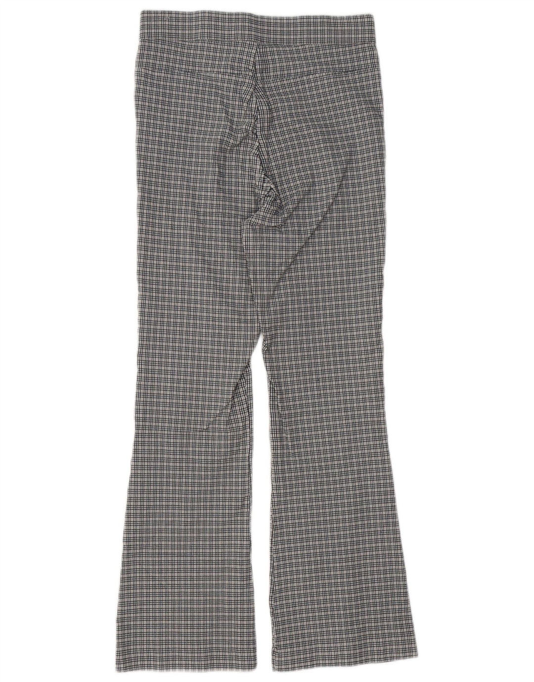 Spodnie damskie Zara Bootcut średnie W28 L26 Szara wiskoza w pepitkę