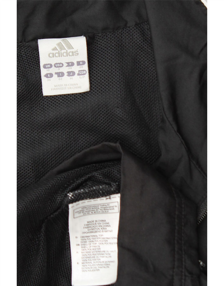 Damska kurtka dresowa ADIDAS UK 10, mała, czarna, poliester