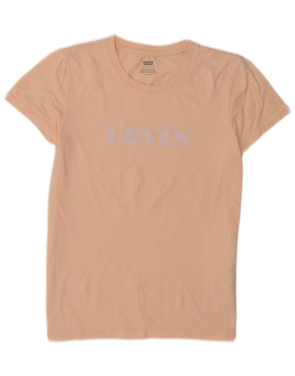 Damska koszulka z grafiką Levi's Top UK 10 Small Pink Cotton