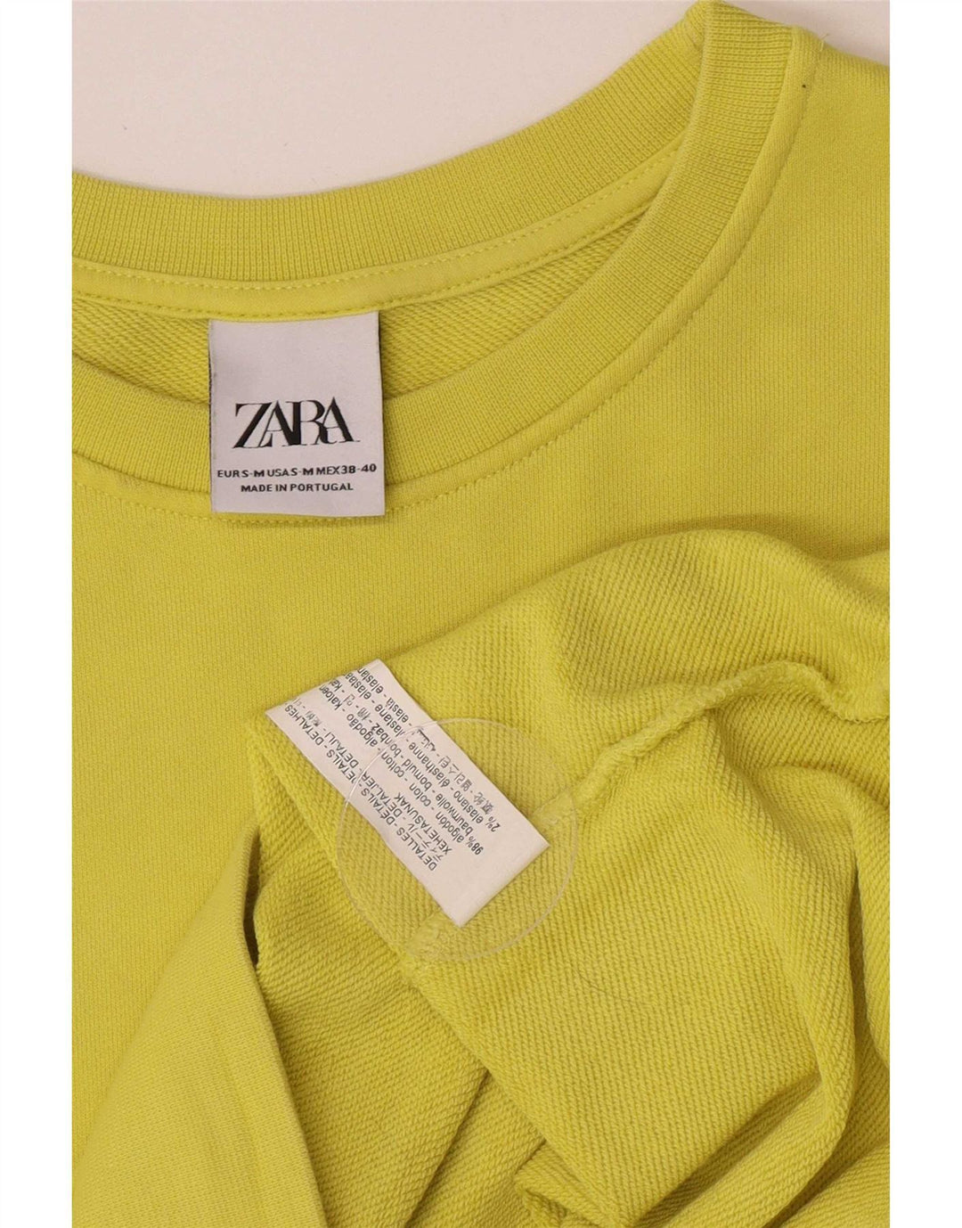 Męski sweter Zara, mały, zielony, bawełniany