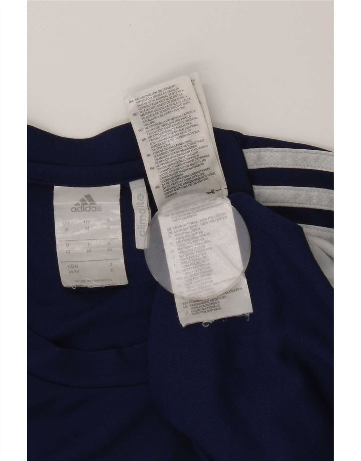 Męska koszulka Adidas Climalite Top, średnia, granatowa, poliester z blokami kolorów