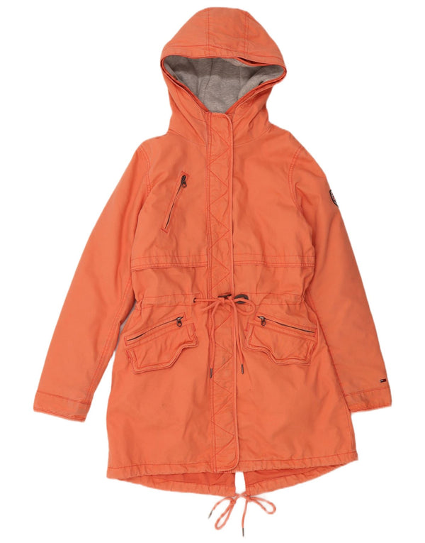 Damska kurtka parka oversize TOMMY HILFIGER UK 10, mała pomarańczowa