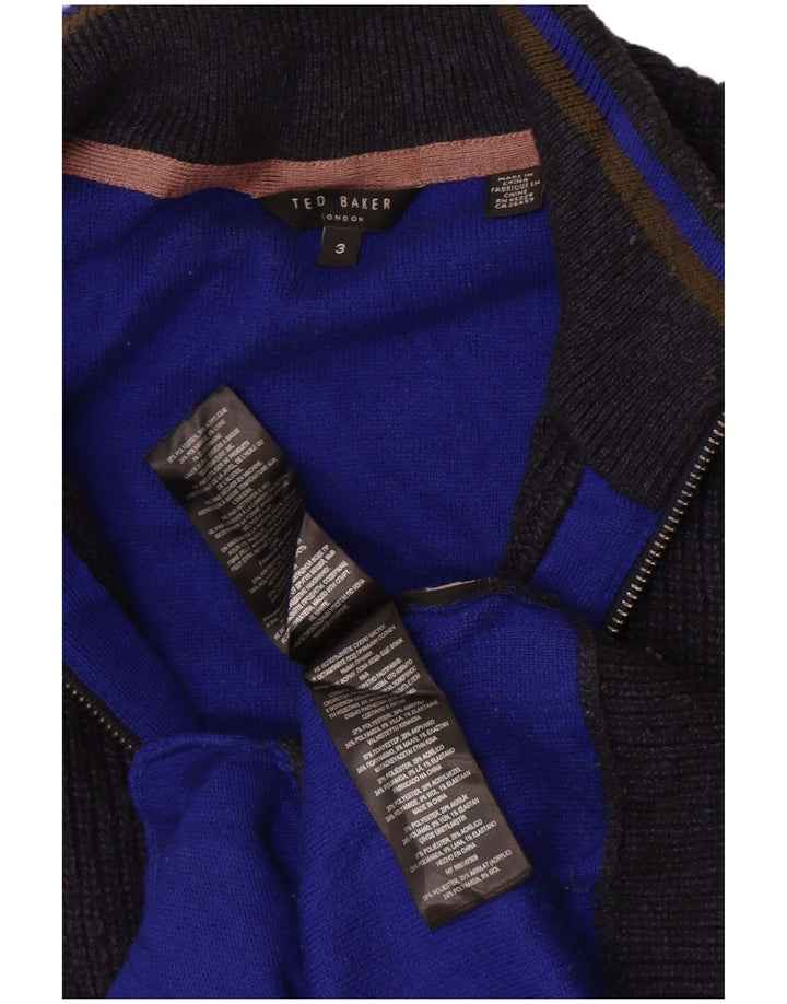 Męski sweter rozpinany Ted Baker, rozmiar 3, średni granatowy, poliester