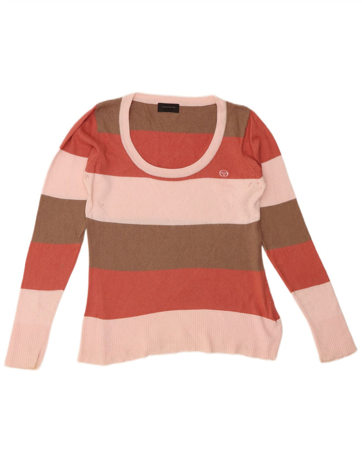 SERGIO TACCHINI Damski sweter z dekoltem w łódkę, UK 10, mały, wielokolorowy