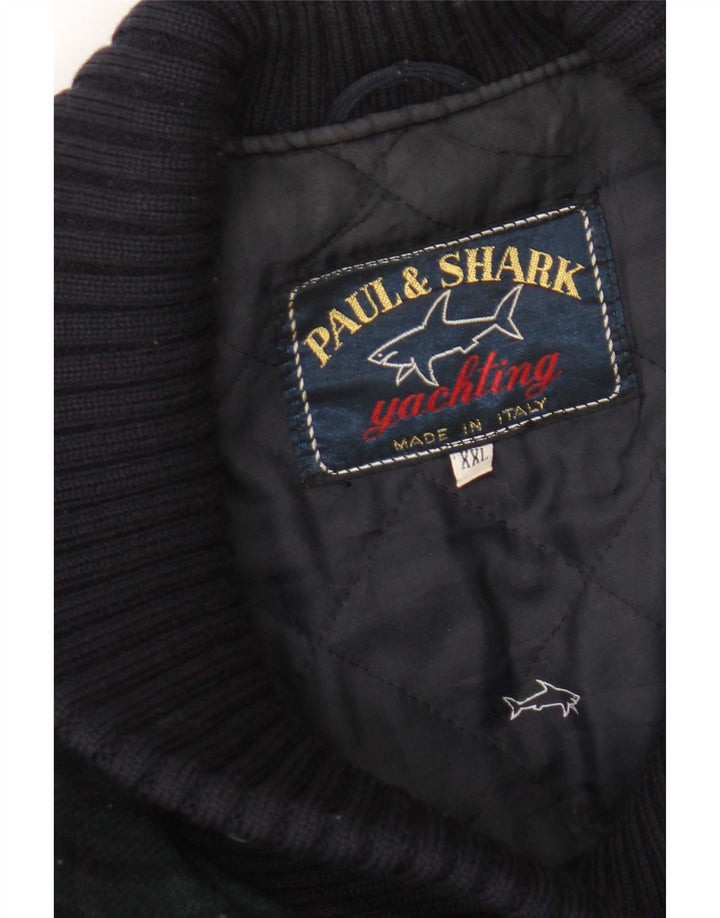 Płaszcz damski Paul & Shark UK 20 2XL granatowy w kratkę