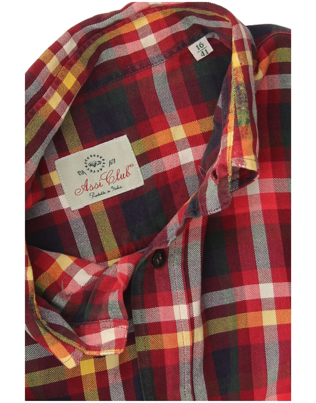 Męska koszula flanelowa w stylu vintage, rozmiar 16 41, duża czerwona kratka