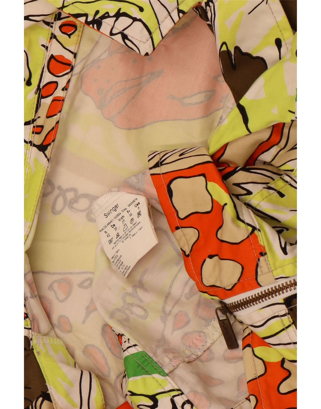 Damska kurtka bomberka Swinger IT 42, średni, wielobarwny nadruk zwierzęcy