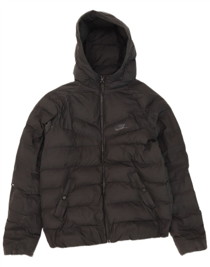 Chłopięca wyściełana kurtka z kapturem i kapturem Nike 13-14 lat XL, czarna, poliestrowa