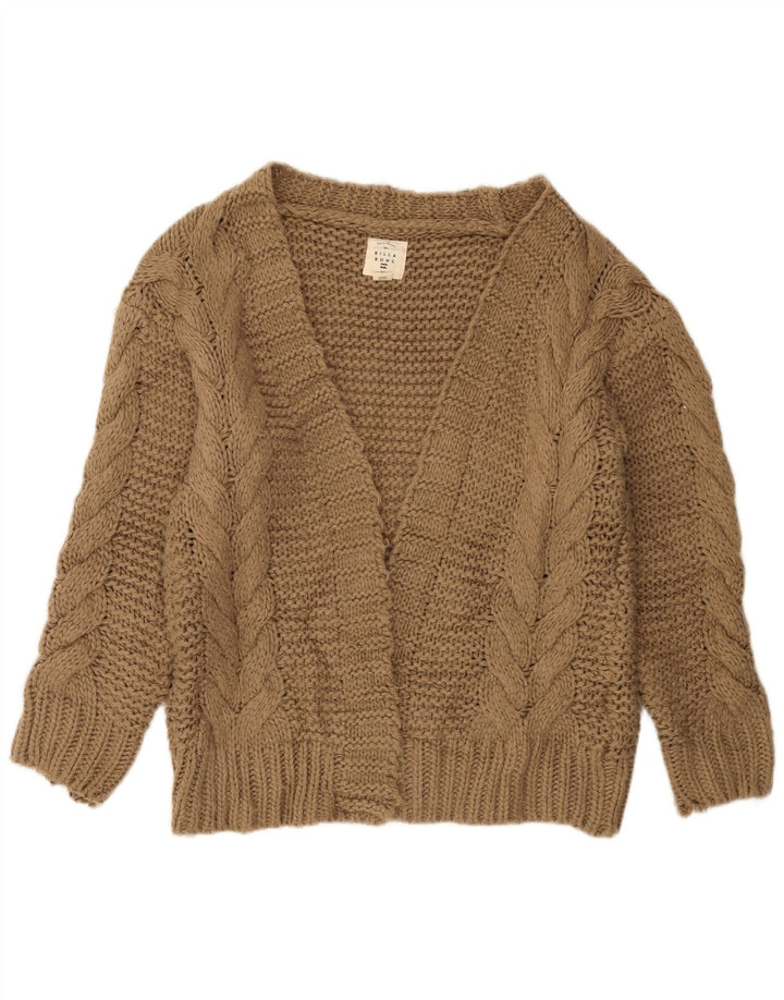 Damski sweter oversize Billabong z otwartym kardiganem UK 10 Mały brązowy akryl
