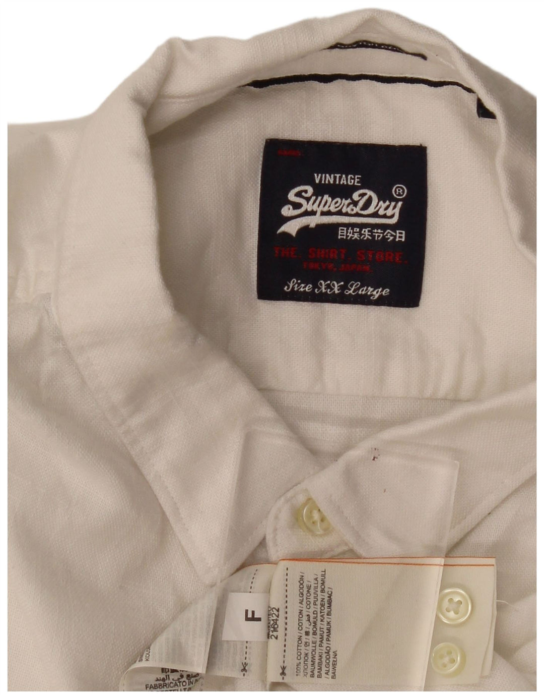 Koszula męska Superdry 2XL Biała bawełniana