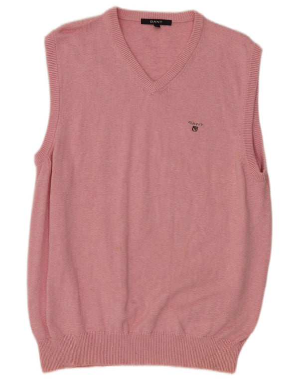 Gant Mens Vest Tank Top XL Pink Cotton