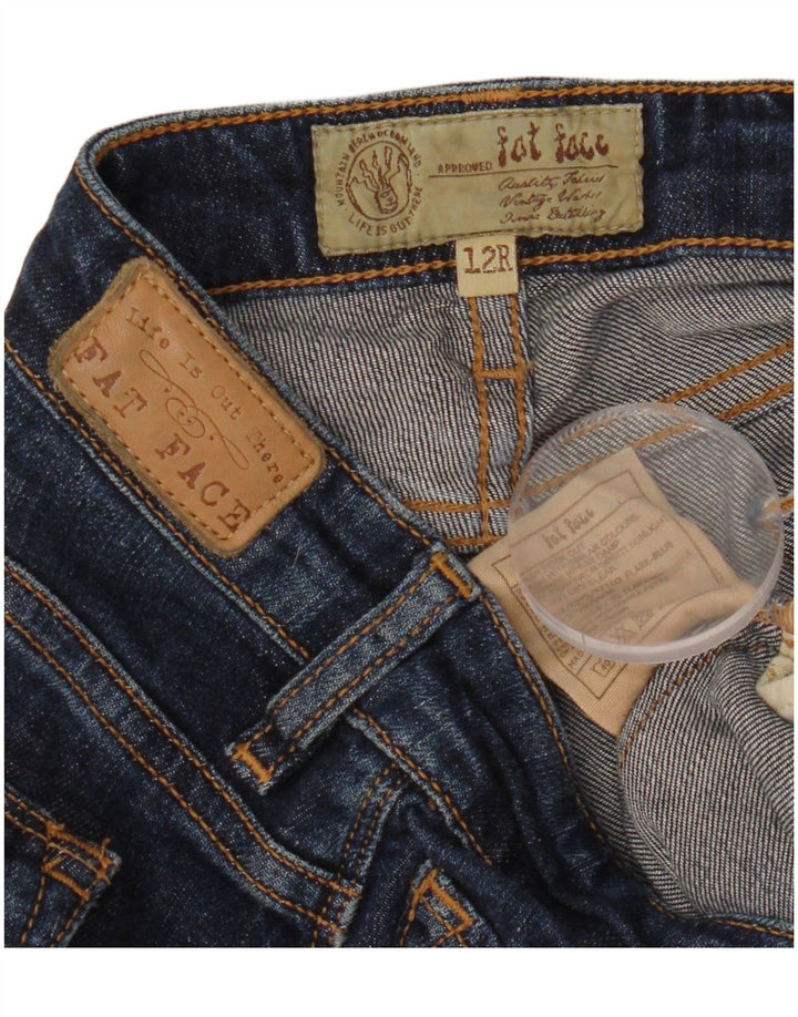 Damskie jeansy Bootcut Fat Face US 12, duże W32 L32, niebieska bawełna