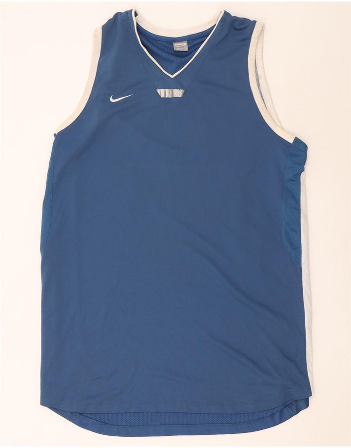 Koszulka męska Nike Tall Vest Top 3XL Niebieski poliester z blokami kolorów