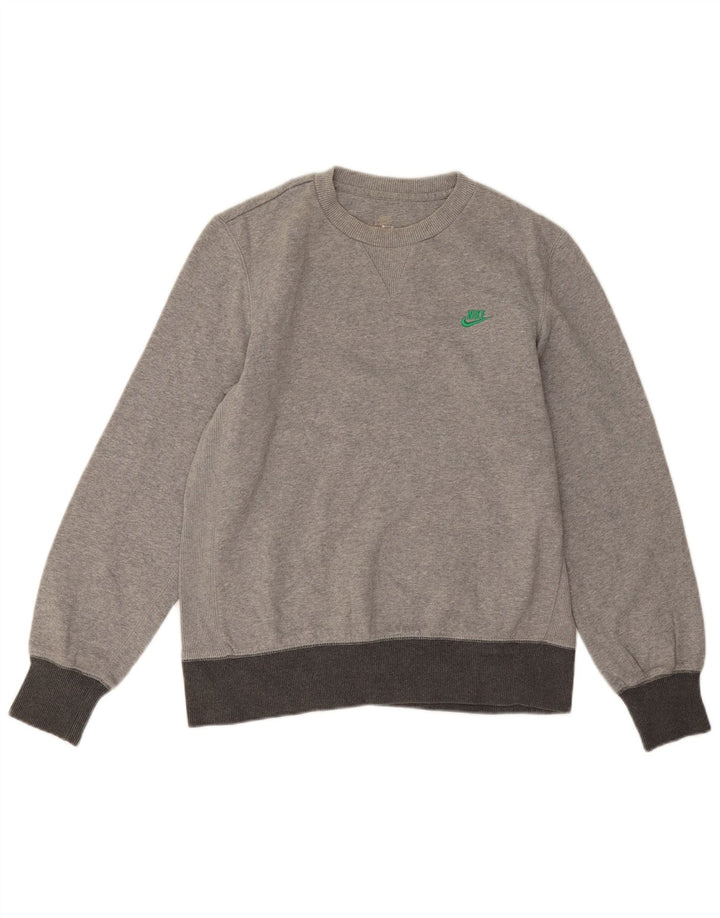 Męska bluza dresowa Nike UK 38/40 Średnioszara bawełna z plamkami