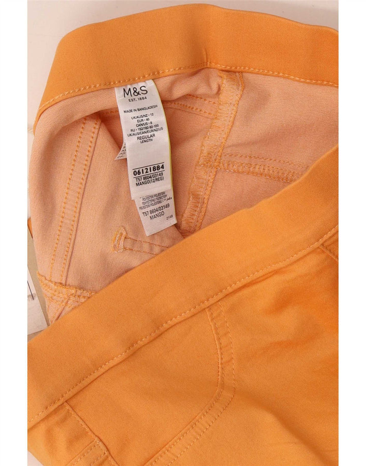 Marks & Spencer Damskie jeansy Jegging UK 12 Medium W30 L27 Pomarańczowa bawełna