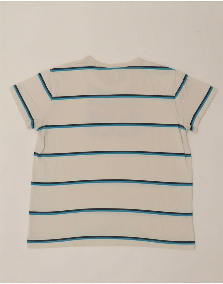 CONVERSE Womens Graphic T-Shirt Top UK 10 Small Off White Striped