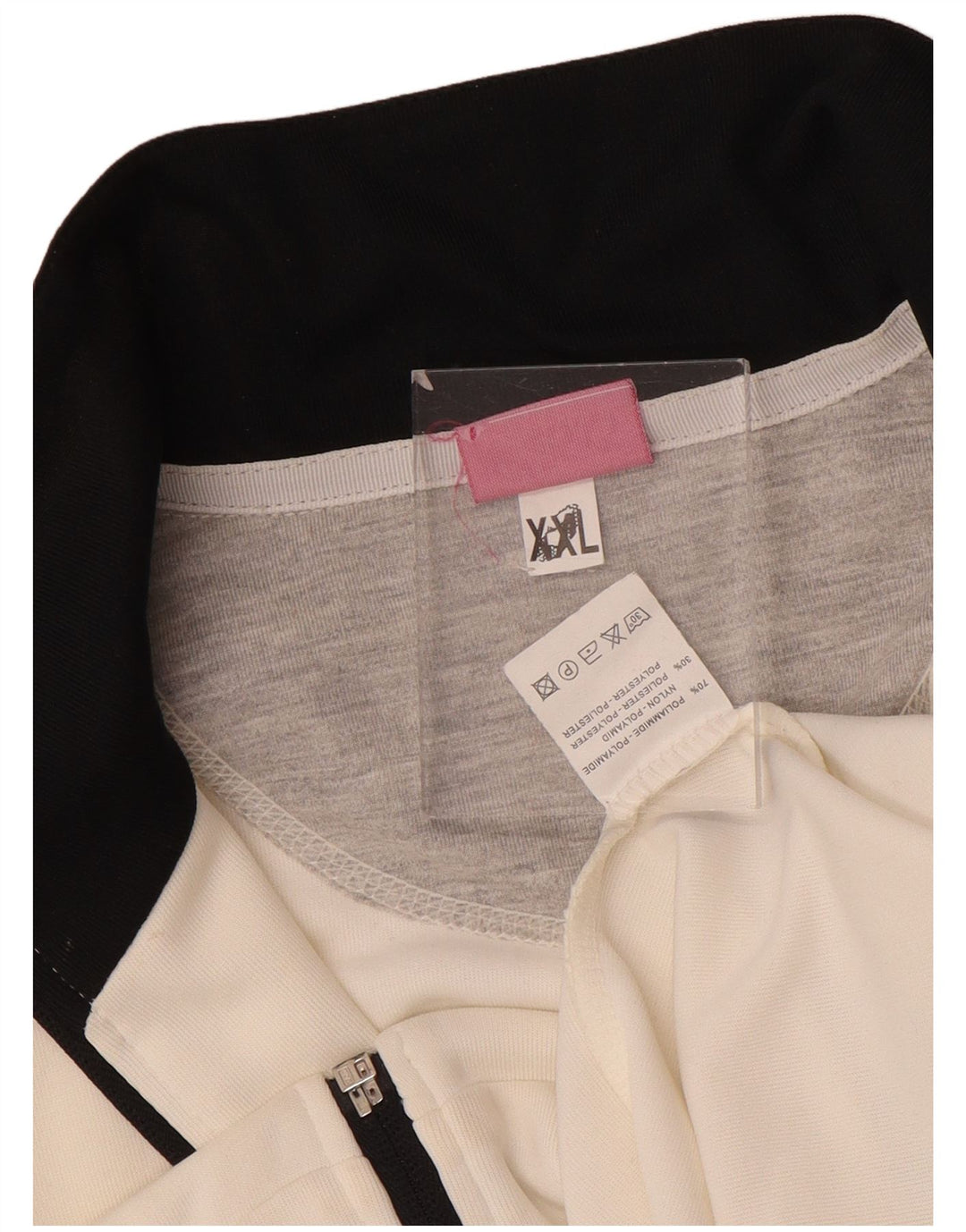 Damska kurtka dresowa Asics UK 20 2XL Biały nylon z blokami kolorów