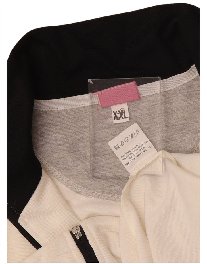 Damska kurtka dresowa Asics UK 20 2XL Biały nylon z blokami kolorów