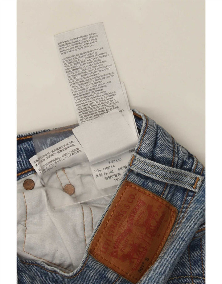 Damskie jeansy Levi's 501 w trudnej sytuacji W30 L30 Niebieska bawełna