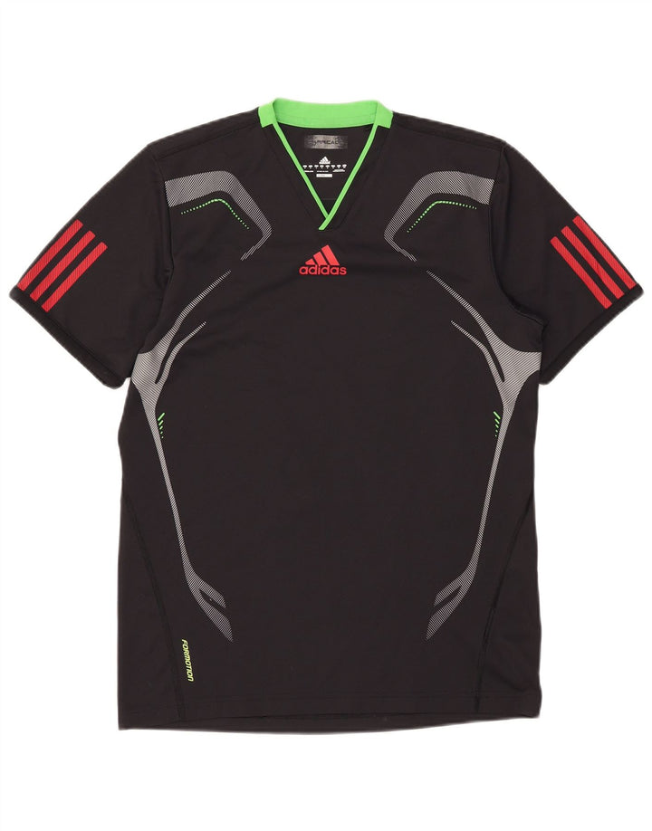 Adidas Męska koszulka Climacool Top, mała, czarna, z blokami kolorów