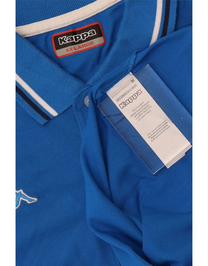 Męska koszulka polo KAPPA 2XL, niebieska, bawełniana