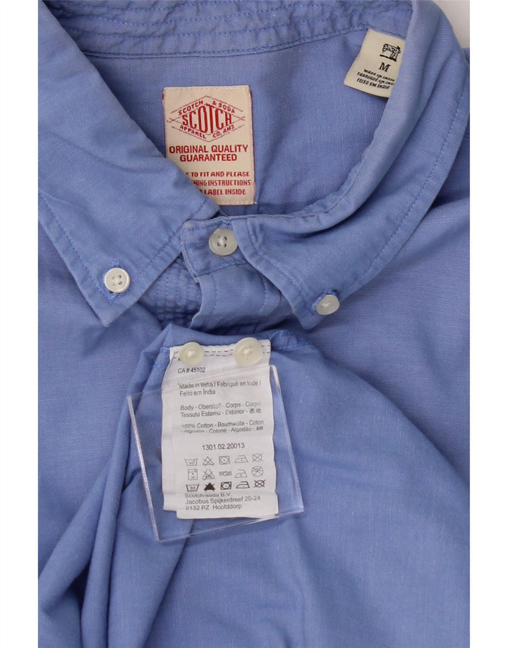 SCOTCH & SODA Mens Shirt Medium Blue Cotton Vintage Scotch & Soda and Second-Hand Scotch & Soda from Messina Hembry 