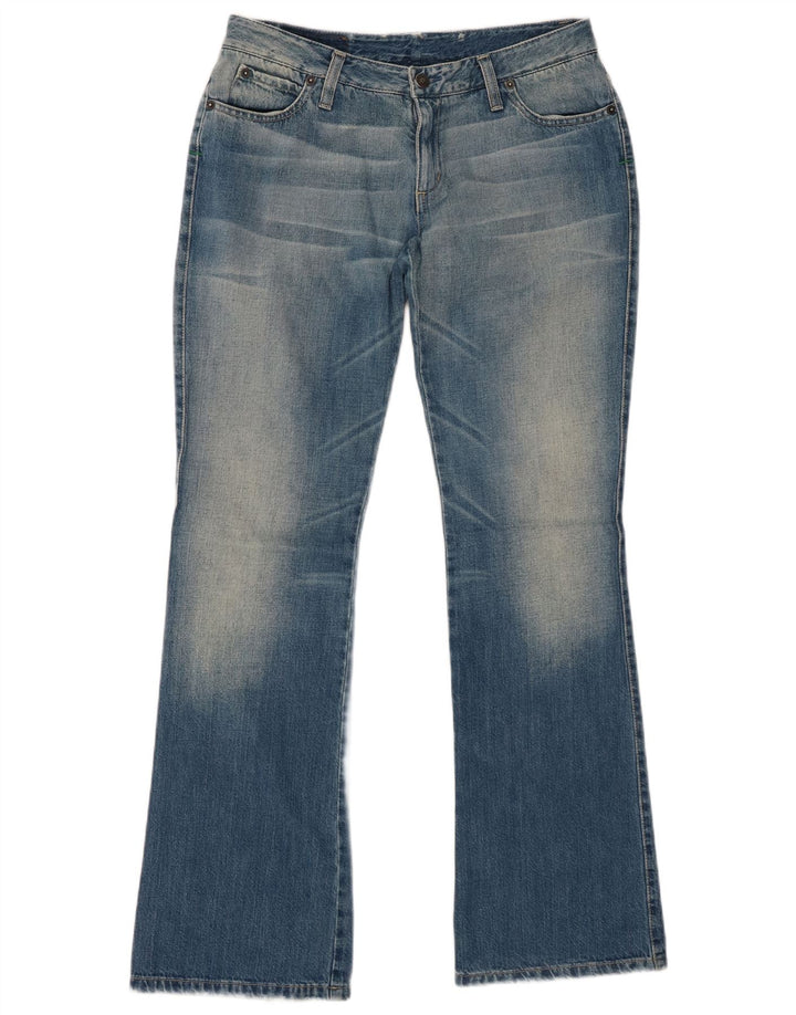 Benetton Womens Bootcut Jeans IT 44 Medium W32 L32 Blue Cotton