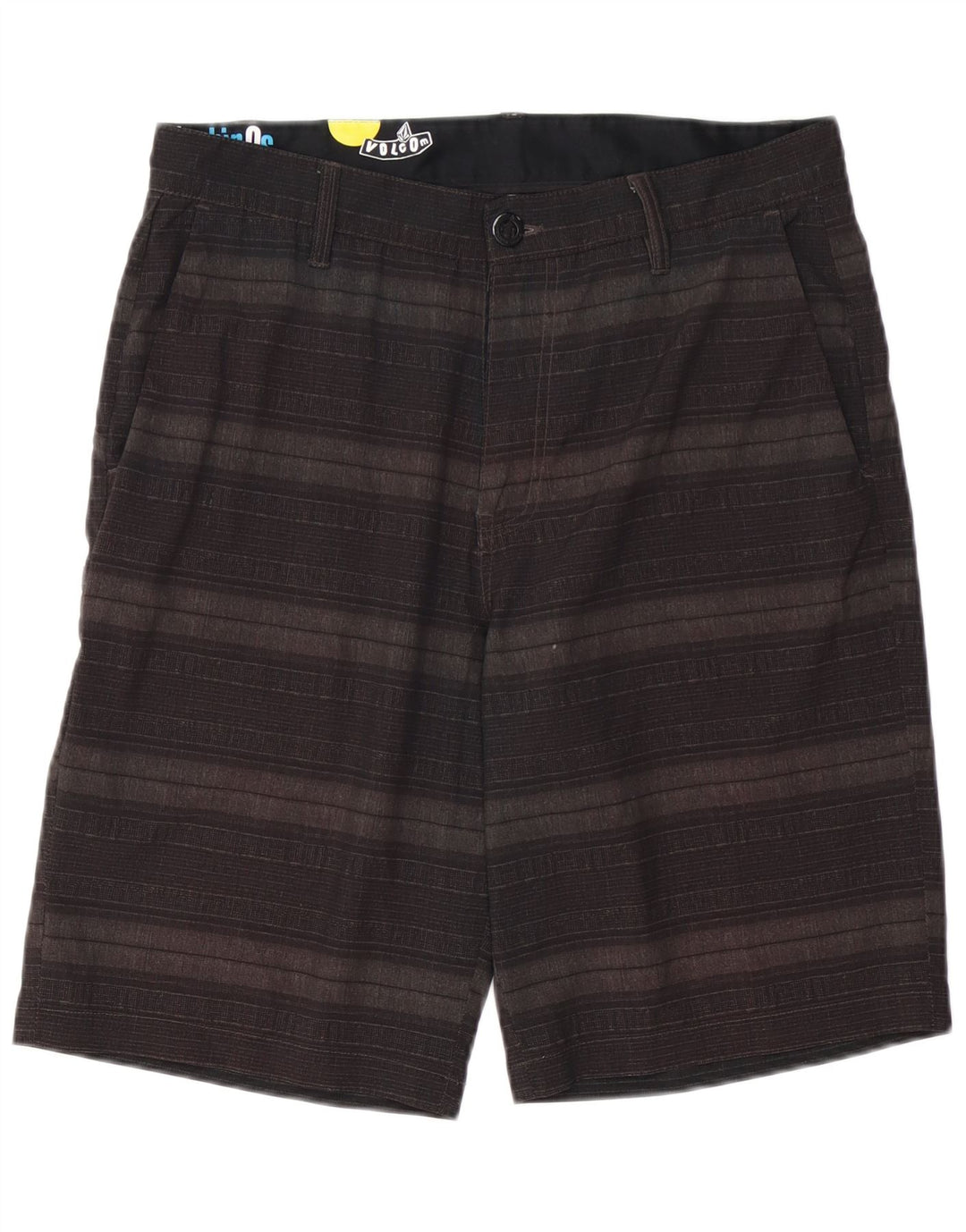 Męskie spodenki cargo VOLCOM W32, duże, szare, poliestrowe paski