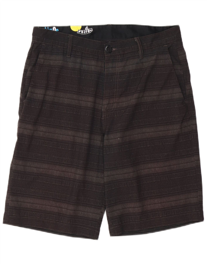 Męskie spodenki cargo VOLCOM W32, duże, szare, poliestrowe paski