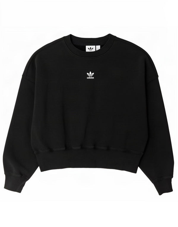 Damska bluza Adidas Crop Oversized Sweter UK 4 XS Szara bawełna