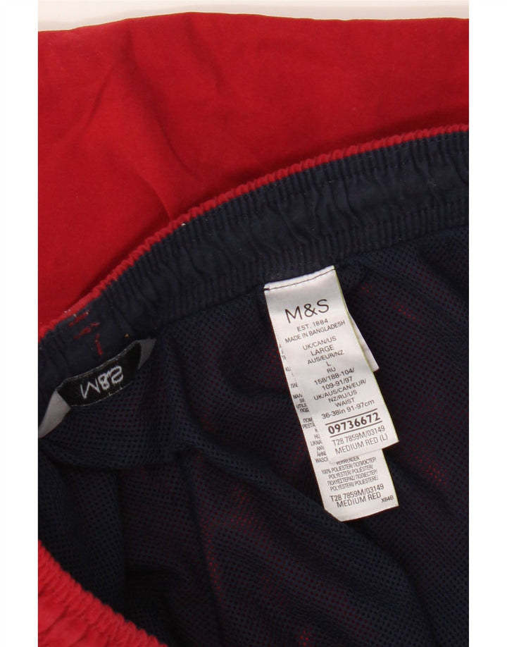 Męskie spodenki kąpielowe Marks & Spencer, duże, czerwone, poliestrowe