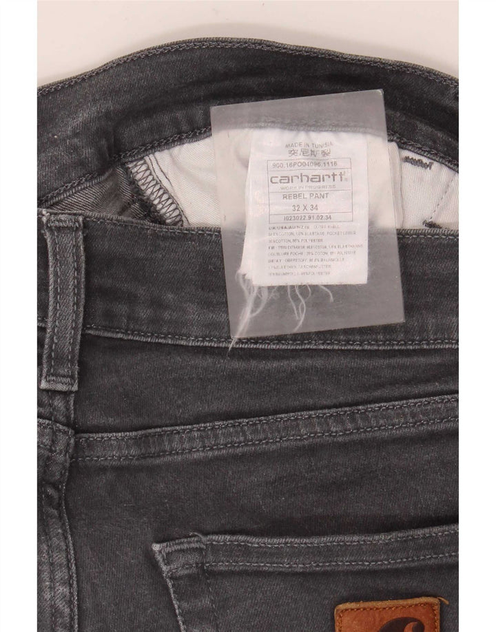 Damskie jeansy Carhartt W32 L34 Szara bawełna