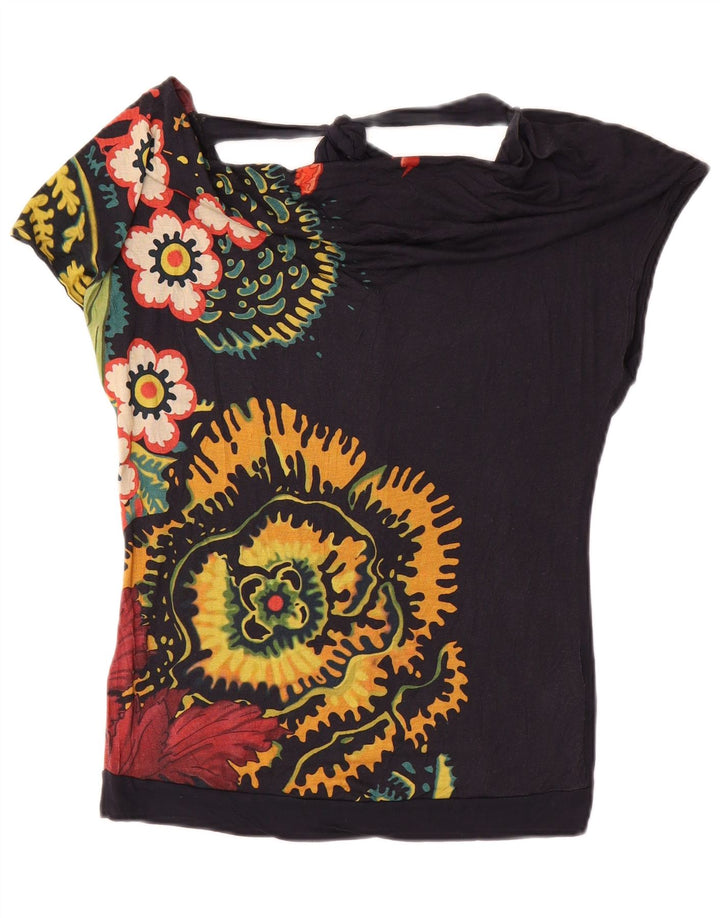 Damska bluzka Desigual Top UK 10 Small, granatowa, wiskozowa