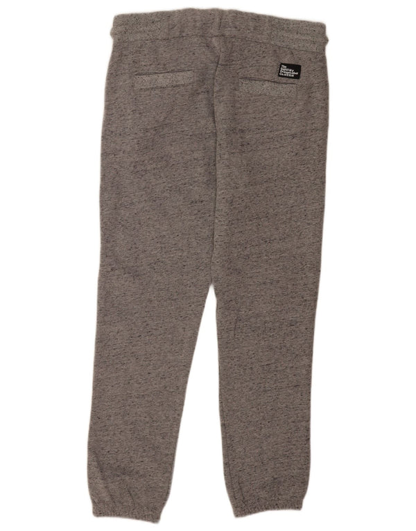Męskie spodnie dresowe Superdry Slim Fit Joggery, duże, szare, nakrapiane, bawełniane