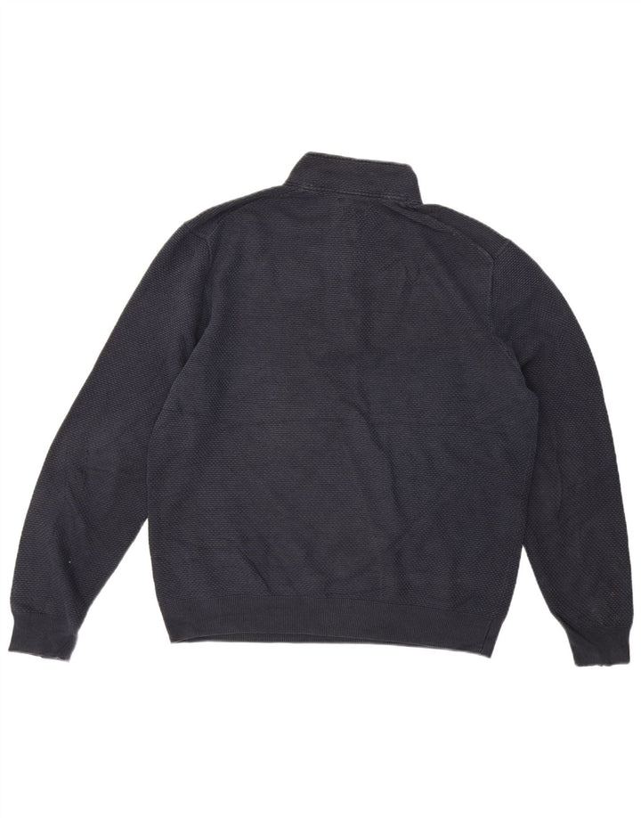 Męski sweter zapinany na guziki Massimo Dutti 2XL, granatowy, bawełniany