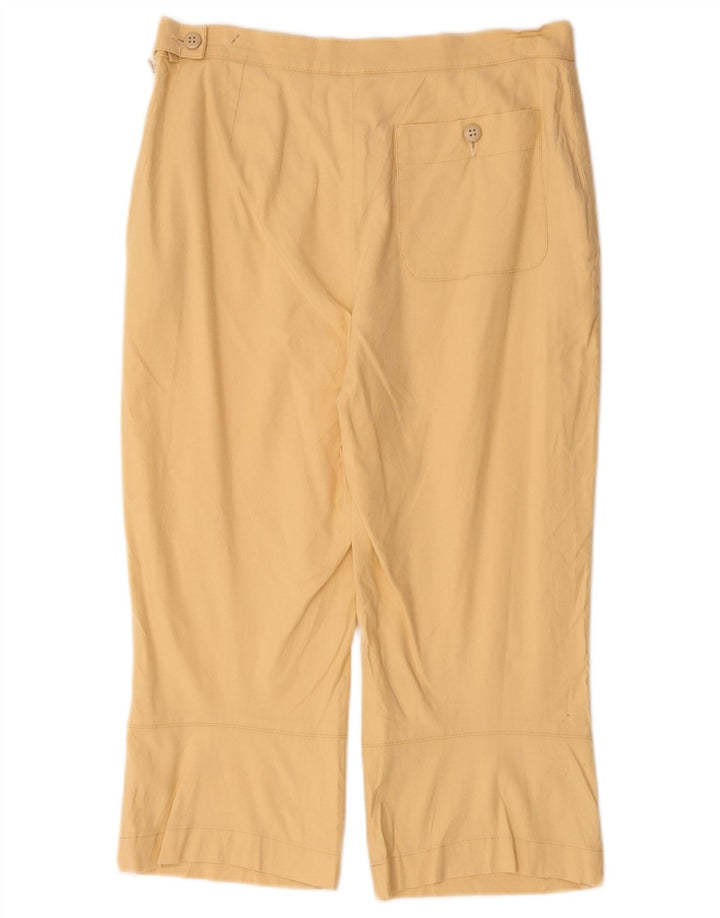 Damskie spodnie Capri Iceberg IT 44 Medium W30 L19 Beżowe lniane