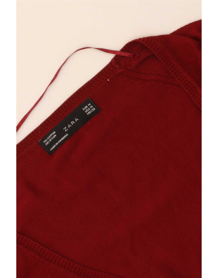 Sweter damski Zara, UK 12, średni czerwony, bawełniany