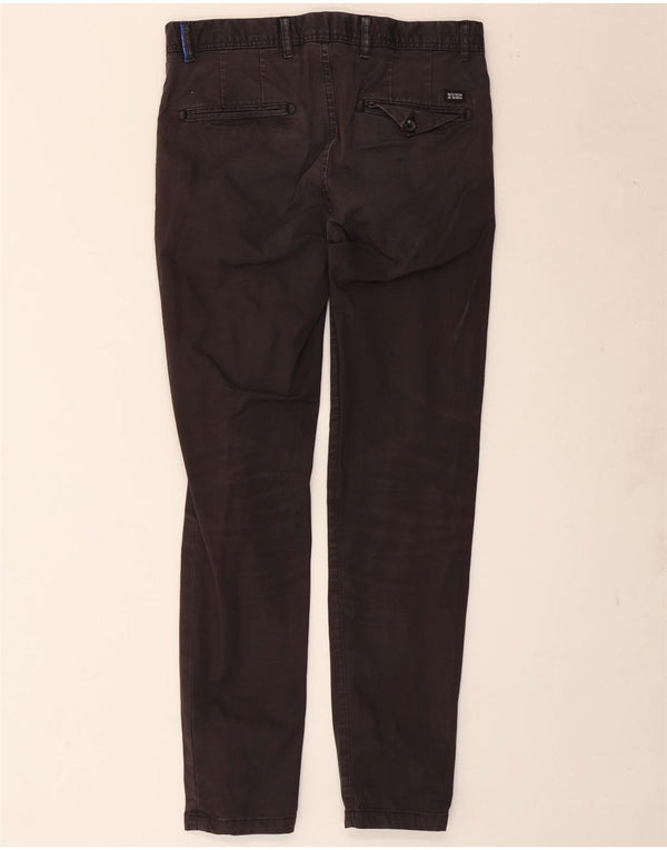Scotch & Soda Mens Skinny Chino Trousers W30 L32 Brown Cotton