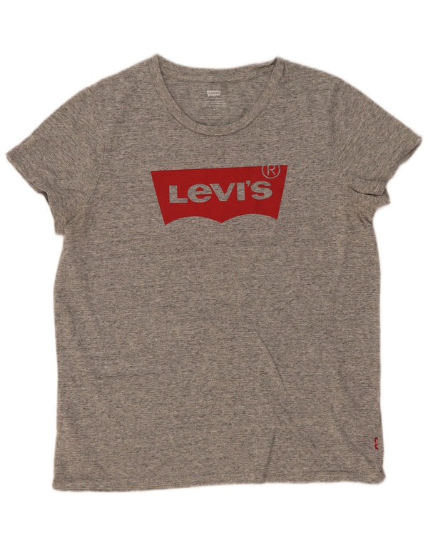 Damska koszulka z grafiką Levi's Top UK 12 Medium Grey