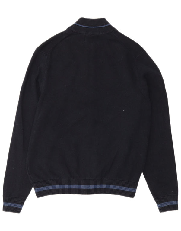 Marks & Spencer Mens Cardigan Sweater Medium Navy Blue Polyester
