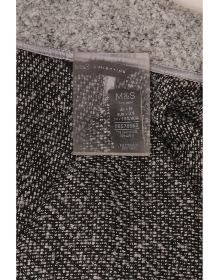 MARKS & SPENCER Damski płaszcz oversize UK 6 XS, szary, nakrapiany