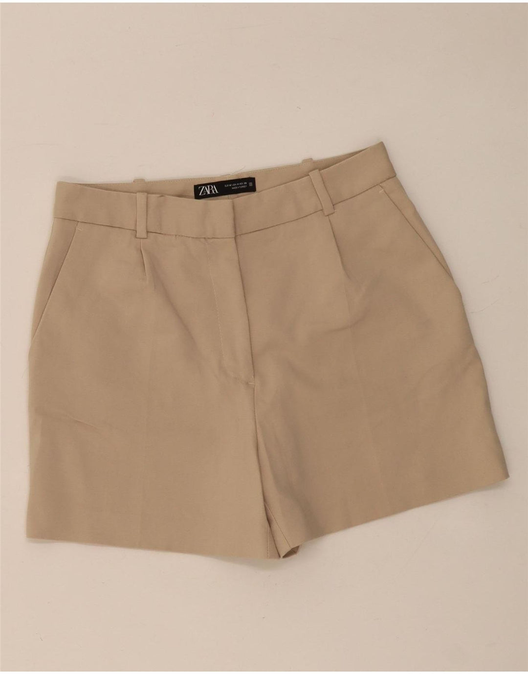 Damskie spodenki codzienne Zara, średnie W30, beżowa bawełna