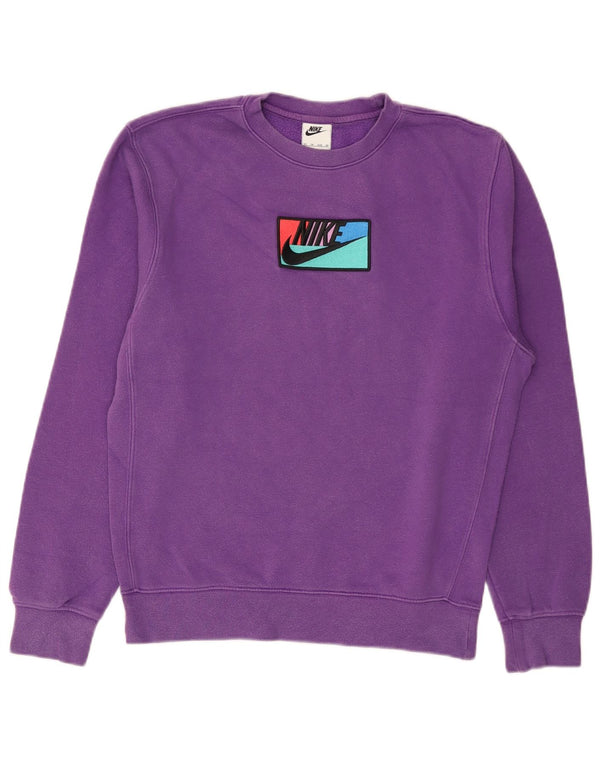 Męska bluza Nike Graphic o regularnym kroju, sweter XS, fioletowa bawełna