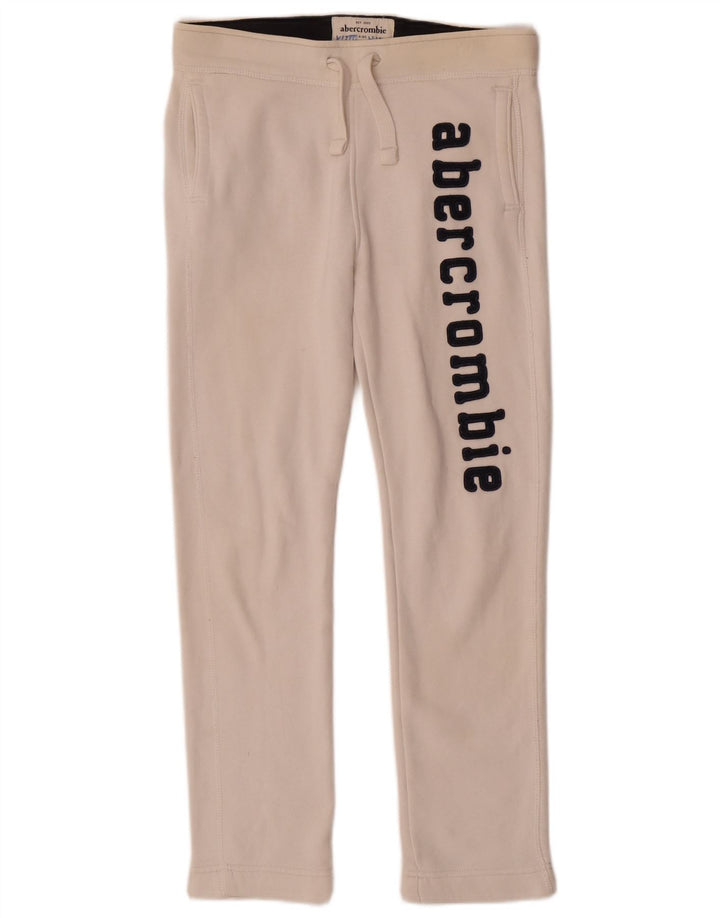 Spodnie dresowe chłopięce Abercrombie & Fitch 13-14 lat, średnie białe