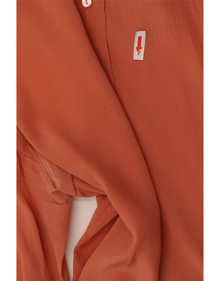 Damska bluzka koszulowa w stylu vintage z wiązaniem z przodu IT 44 Średnia pomarańcza