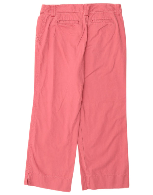 J. CREW Damskie proste spodnie Chino US 4 Small W28 L26 Różowa bawełna