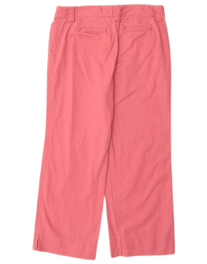 J. CREW Damskie proste spodnie Chino US 4 Small W28 L26 Różowa bawełna