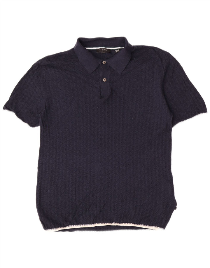 Męski sweter polo Ted Baker, rozmiar 3, średni granatowy