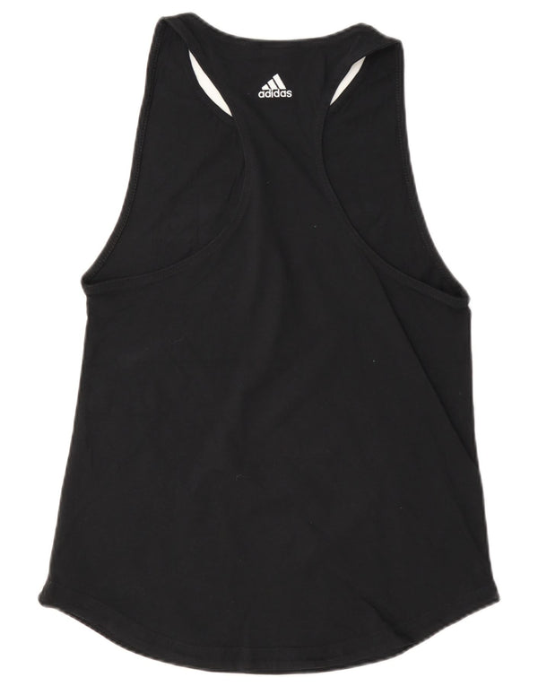 Damska kamizelka graficzna Adidas Top UK 8/10 Mała czarna bawełna