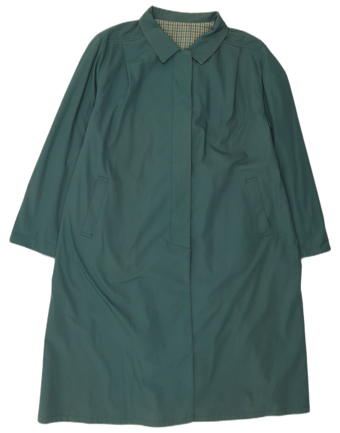 Płaszcz damski w stylu vintage IT 55 2XL Zielony poliester